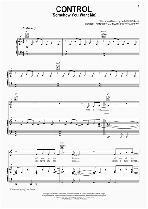 Sheet music is available for the guitar, violin, piano, flute, recorder, oboe, saxophone, trombone, harp, trumpet, cello, and clarinet. Control Piano Sheet Music | OnlinePianist