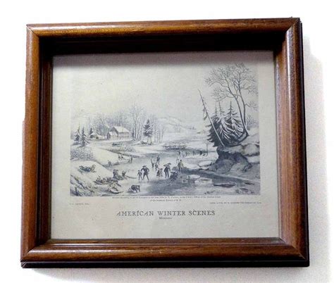3 Antique Currier And Ives Lithographs Winter Scenes Early 1900s Etsy