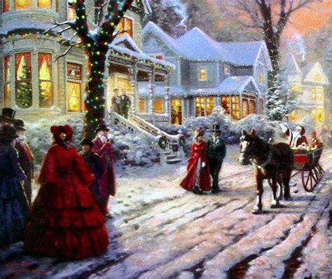 A Victorian Christmas Carol Old Time Christmas I By Thomas Kinkade