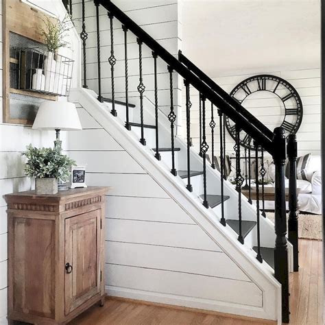 80 Awesome Modern Farmhouse Staircase Decor Ideas For The Home