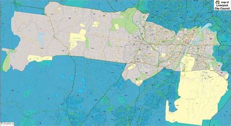 Local government area (lga) boundary. Liverpool Council Local Government Area Large Map 1:25,000 ...