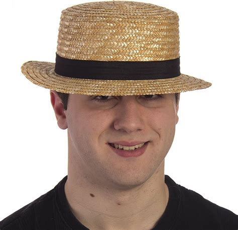 Hms Mens Amish Straw Hat Natural One Size Amazonca Clothing