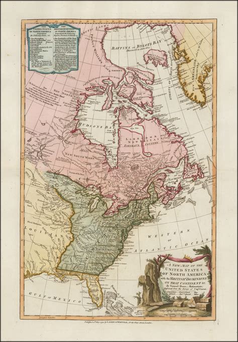 A New Map Of The United States Of North America With The British