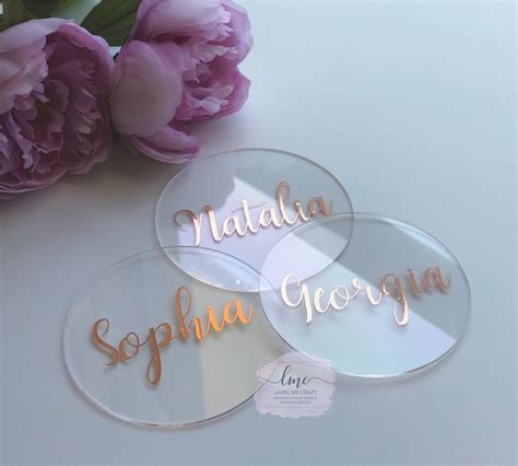 Acrylic Name Place Cards Wedding Place Cards Wedding Name Etsy