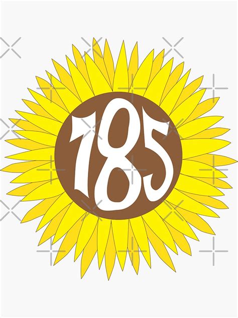 Hand Drawn Kansas Sunflower 785 Area Code Sticker For Sale By