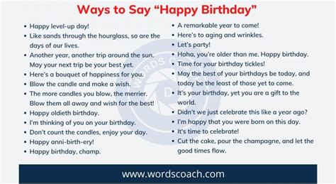 New And Different Ways To Say Happy Birthday Word Coach