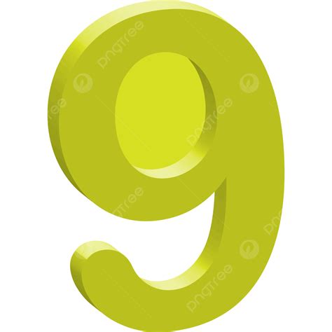 Number 9 Clipart Hd Png 3d Numbers 9 Typography Design Nine 9