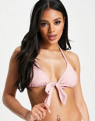 Missguided Bikini With Thick Ties In Rose ASOS
