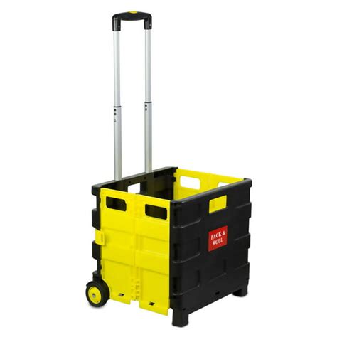 Mount It Rolling Utility Cart Folding And Collapsible Hand Crate On