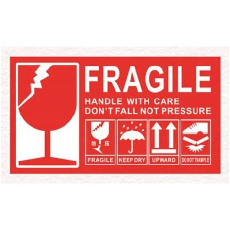 Fragile Sticker Fragile Label Warning Label 9cm5cm Shopee Malaysia