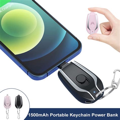 1500mah Mini Power Emergency Pod Keychain Charger With Type C Ultra