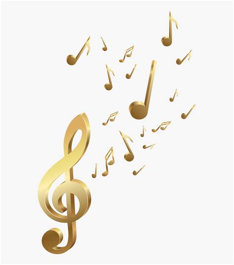 Gold Music Notes Png
