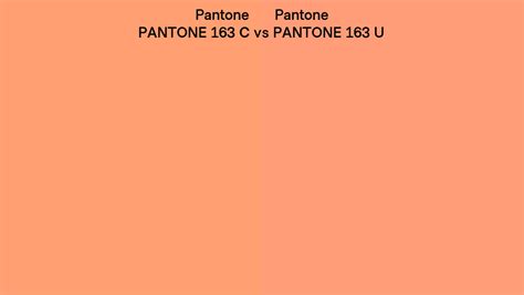 Pantone 163 C Vs Pantone 163 U Side By Side Comparison