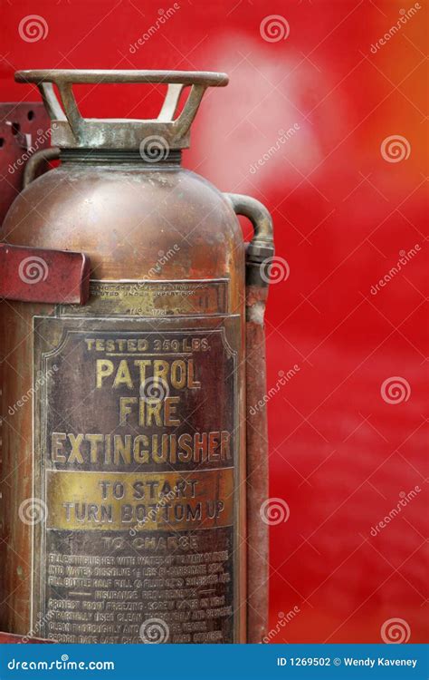 Vintage Fire Extinguisher Stock Photo Image Of Fire Engine 1269502