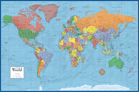 Laminated World Maps Kinderzimmer 2018