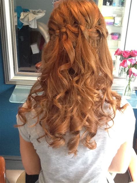 Prom is coming up and i've had so many requests for hair tutorials! Prom hair waterfall braid curls | Prom Hair | Pinterest ...