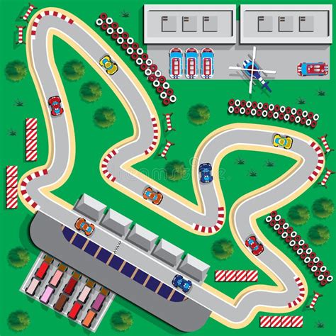 Circuito De Carreras Ilustración Del Vector Ilustración De Concepto