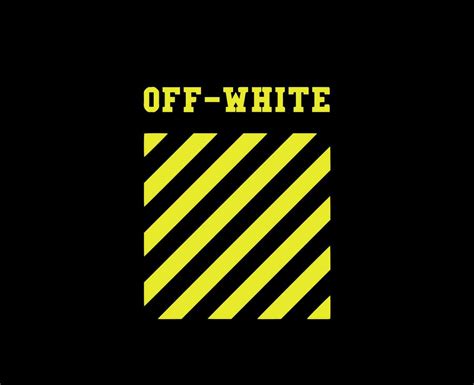 Off White Symbol With Name Yellow Logo Clothes Design Icon Abstract