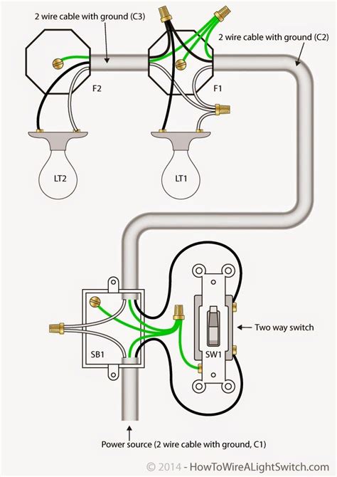 Wiring Diagram 1 Switch 2 Lights