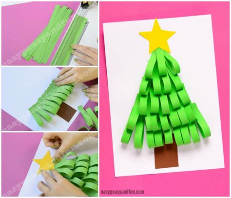 Paper Strips Christmas Tree Easy Peasy And Fun