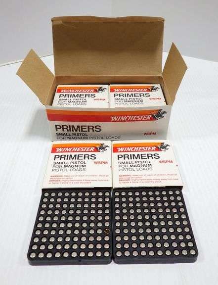 Box Of 1000 Winchester Small Pistol Primers For Reloading Magnum
