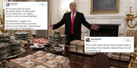 Trump Served A Fast Food Buffet At The White House And The Internet
