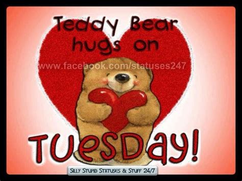Tuesday Good Morning Tuesday Teddy Bear Hug Tuesday Greetings