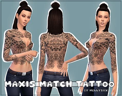 Melly20x Sims “ Maxis Match Tattoo Maxis Match Tattoo By Melly20x • 10