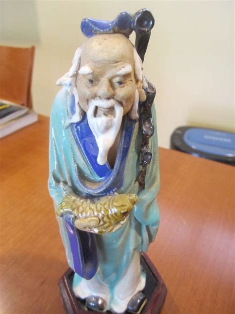 Antiques Ts Antique Chinese Porcelain Turquoise Immortal Figure