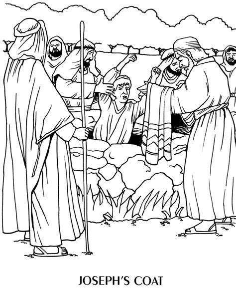 Joseph Being Lowered Into A Well Bible Coloring Pages Lecciones