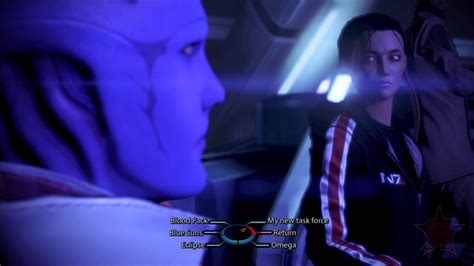 Mass Effect 3 Aria Flirts With Femshep Omega Dlc Youtube