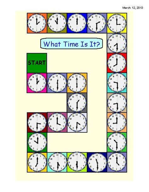 Englishnart4fun Telling The Time In English Telling Time Games