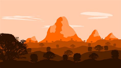 Landscape Orange Drawing Free Image On Pixabay