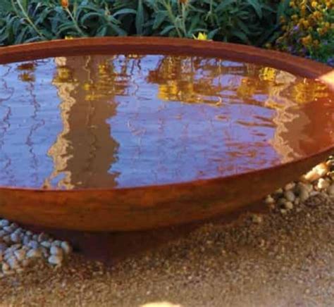 60cm Corten Steel Water Bowlgarden Water Featuredish Wasserspiel
