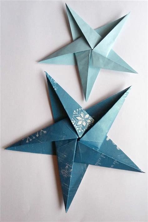 Sterne basteln für Weihnachten mit Origami Anleitung klappts besser