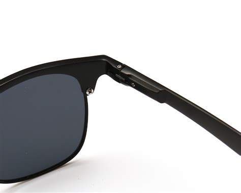 Sungait Classic Half Frame Retro Sunglasses With Polarized Lens Black Frame Gray Lens