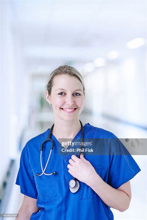 Portrait Of Doctor With Stethoscope Around Neck High Res Stock Photo