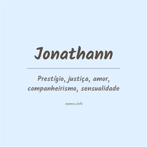 Significado Do Nome Jonathann