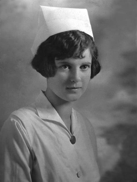 portrait headshot nurse 1924 black white 1920s photograph by mark goebel