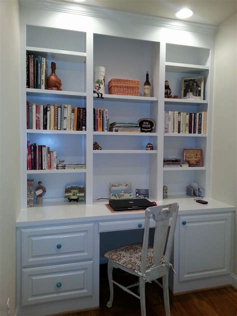 Bedroom Desk With Shelves Awesome Finished Bookcase Desk Kitchen Nook