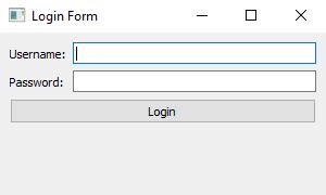 Python Login Form With PyQt User Authentication