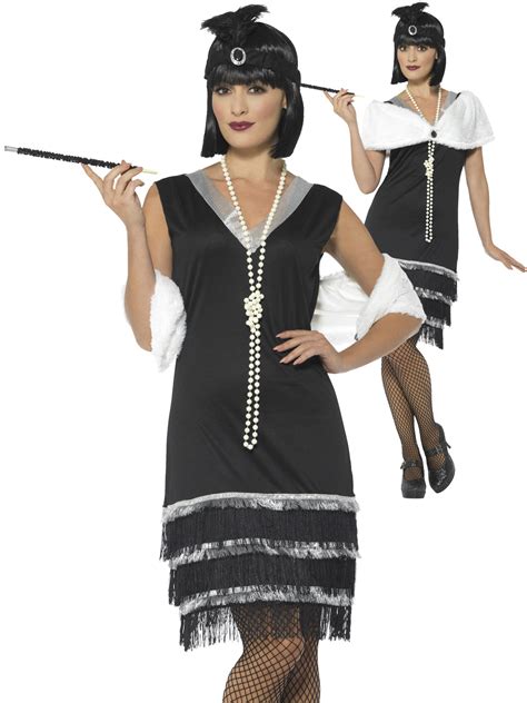 ladies 1920s flapper costume adults charleston fancy dress womens gatsby outfit ebay