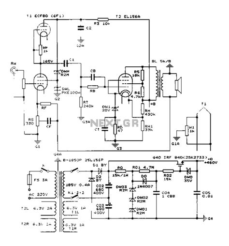 Construction 25w Single Ended Class A Tube Amp Circuit Diagram El156