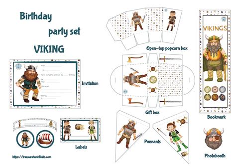 Viking Birthday Party Printables Treasure Hunt 4 Kids