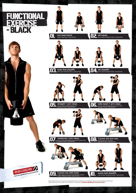 poster with 10 more dumbbell exercises functional training workouts dumbbell workout