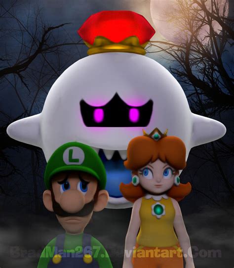 Luigi Daisy King Boo Luigi And Daisy King Boo Super Mario Art