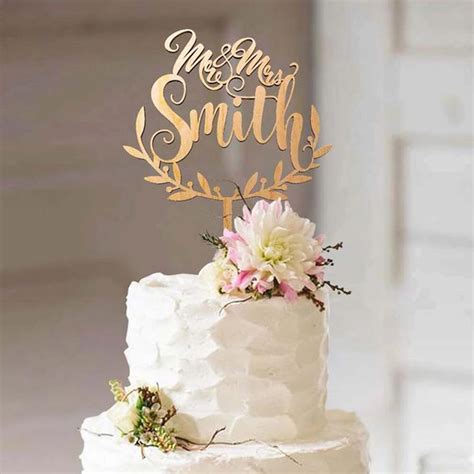 Made Out Of Acrylic This Classic Personalized Wedding Cake Topper Is
