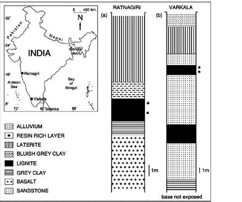 Location Map Of Ratnagiri And Varkala Lignites With