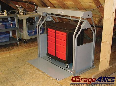 Motorized Storage Lift For Your Garage Garage Loft Storage Solutions