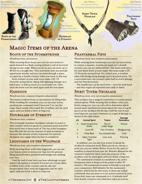 Magic Items Pricing Guide For 5e A Spreadsheet That Can Be Adjusted